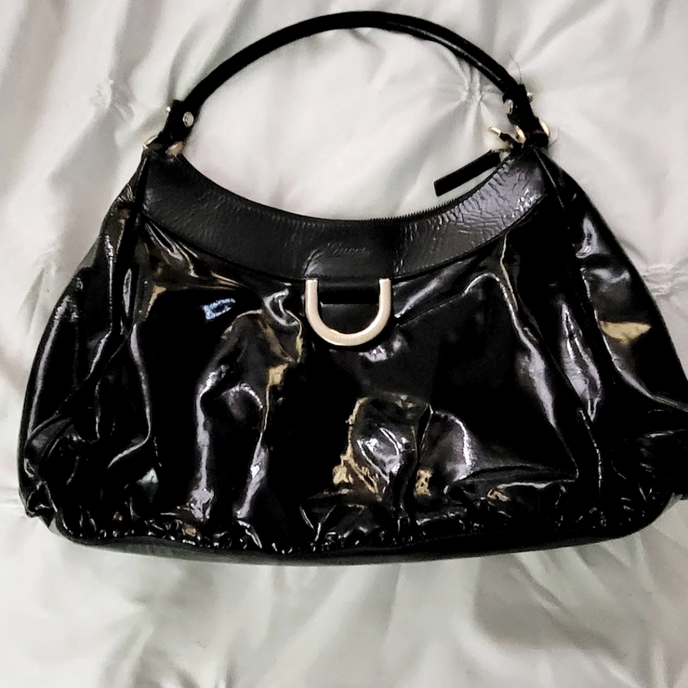 Large Patent Leather GUCCI Abbey in Amazing Condition!!